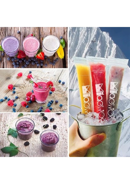 5.5cm x 28CM 10 Adet 10/50/130 Adet Buz Buzlu Şeker Kalıpları Çanta Tek Kullanımlık Şeker Tüpü Zip-Lock Kese Freeze Pops Dropshipping (Yurt Dışından)