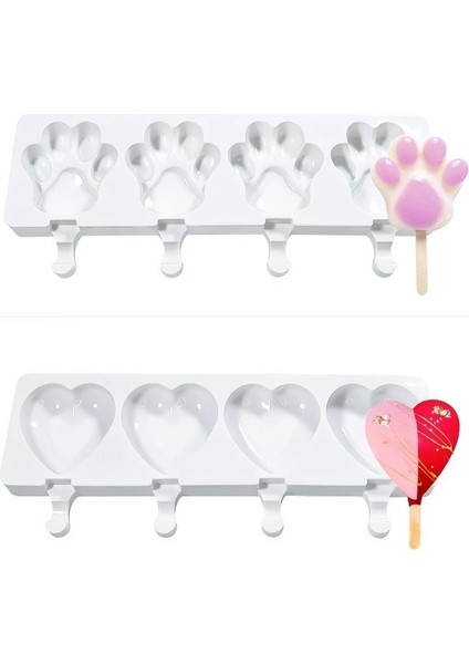 B 8X19CM 100 Adet Çanta Popsicle Kalıp Dondurma Silikon Kalıp Eliptik Kalp Şekli Çikolatalı Pasta Silikon Kalıp Elmas Çevre Dostu Popsicle Kalıp (Yurt Dışından) fırsatları