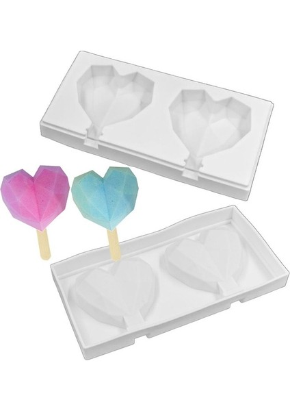 B 8X19CM 100 Adet Çanta Popsicle Kalıp Dondurma Silikon Kalıp Eliptik Kalp Şekli Çikolatalı Pasta Silikon Kalıp Elmas Çevre Dostu Popsicle Kalıp (Yurt Dışından) indirimleri