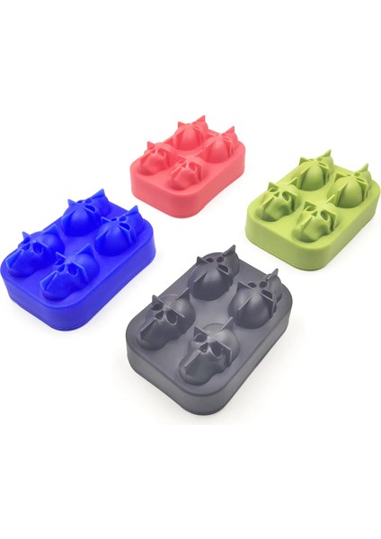 C 3D Kafatası Buz Küpü Tepsi Silikon Kalıp Dıy Buz Topu Kalıp Viski Şarap Kokteyl Buz Küpü Makinesi Çikolata Pasta Kalıp (Yurt Dışından) modelleri