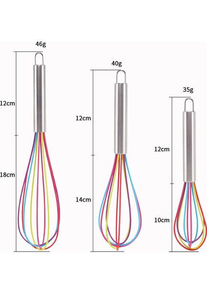 Siyah 10 Inç Jankng 1 Adet Içecek Çırpma Mikser Yumurta Çırpıcı Silikon Yumurta Çırpıcılar Mutfak Aletleri El Yumurta Mikseri Pişirme Köpürtücü Wisk Cook Blender (Yurt Dışından)