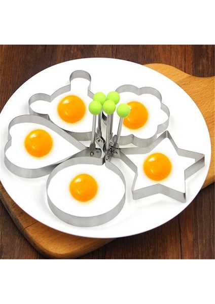 Yuvarlak 5 Stilleri Kızarmış Yumurta Gözleme Şekillendirici Paslanmaz Steelomlet Kalıp Kalıp Kızartma Yumurta Pişirme Araçları Mutfak Aksesuarları Gadget (Yurt Dışından) modelleri