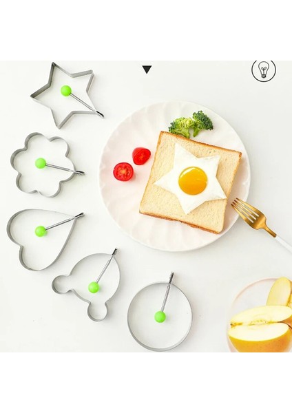 Yuvarlak 5 Stilleri Kızarmış Yumurta Gözleme Şekillendirici Paslanmaz Steelomlet Kalıp Kalıp Kızartma Yumurta Pişirme Araçları Mutfak Aksesuarları Gadget (Yurt Dışından) indirimleri