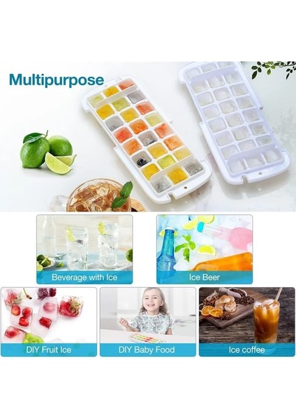 24 Hücre Sarı Pres Tipi Silikon Buz Küpü Makinesi 2 In 1 Buz Küpü Buz Kalıbı Yapımı Kalıp Kutusu Setleri Yaratıcı Mutfak Alet Yaz Soğuk Içecek Dıy (Yurt Dışından) modelleri