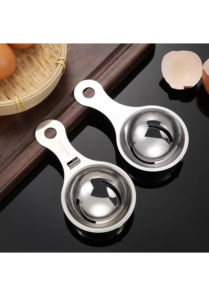 C Yumurta Beyaz Ayırıcı Paslanmaz Çelik Aletler Yumurta Sarısı Filtre Aletleri Mutfak Aksesuarları Ayırma Hunisi Kaşık Bölücü Eşyaları (Yurt Dışından) fırsatları