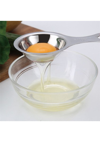 C Yumurta Beyaz Ayırıcı Paslanmaz Çelik Aletler Yumurta Sarısı Filtre Aletleri Mutfak Aksesuarları Ayırma Hunisi Kaşık Bölücü Eşyaları (Yurt Dışından) indirimleri