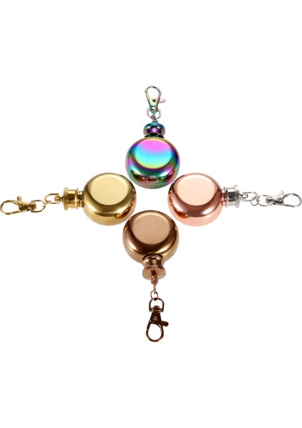 Altın 1 Adet 1 Oz 28 ml Mini Taşınabilir Paslanmaz Çelik Yuvarlak Hip Mataralar Anahtarlık Likör Alkol Viski Karaf Küçük Şişeler Drinkware (Yurt Dışından) modelleri