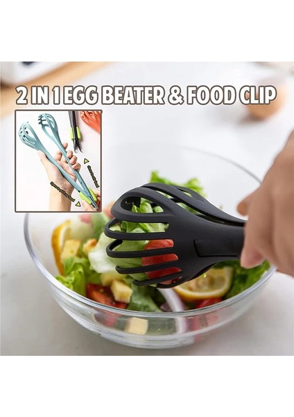 Turuncu 1 Adet 2'si 1 Arada Yiyecek Klipsi ve Yumurta Çırpma Mutfak Aleti - Salata Karıştırıcı ve Yiyecek Klipsi - Yumurta ve Erişte Için El Plastik Ekmek Klipsi (Yurt Dışından) fiyatları