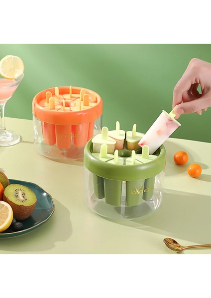Yeşil Ev Yapımı Buz Lolly Popsicle Dondurma Kalıp Öğütücü Dondurma Ev Yapımı Dondurarak Dondurma Popsicle Popsicle Kutusu Sihirli Aracı (Yurt Dışından) fiyatları