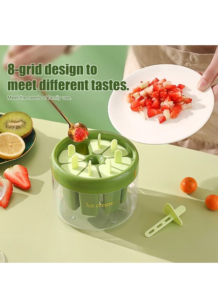 Yeşil Ev Yapımı Buz Lolly Popsicle Dondurma Kalıp Öğütücü Dondurma Ev Yapımı Dondurarak Dondurma Popsicle Popsicle Kutusu Sihirli Aracı (Yurt Dışından) fırsatları