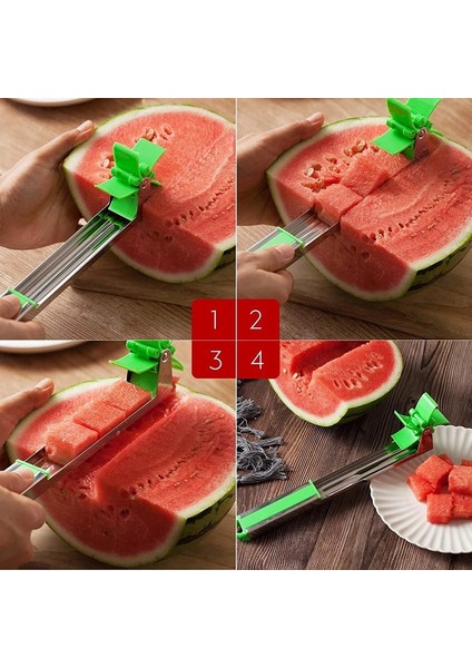 01 Karpuz Bıçağı Paslanmaz Çelik Karpuz Kesici Yaratıcı Fırıldak Tasarım Kesim Karpuz Dilimleme Salata Meyve Kesme Bıçağı Aracı Mutfak Aletleri (Yurt Dışından) indirimleri