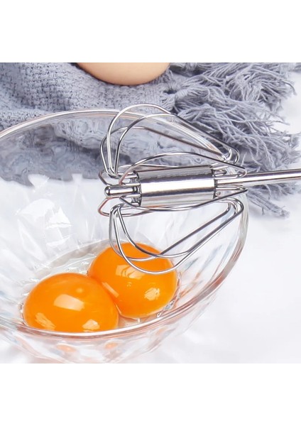10 Inç 1 Adet Paslanmaz Çelik Kolay Çırpıcı Köpürtücü Döndür El Itme Çırpma Mikser Yumurta Krem Karıştırıcı Sos Çalkalayıcı Kek Blender Mutfak Gereçleri (Yurt Dışından)