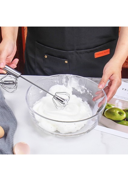 10 Inç 1 Adet Paslanmaz Çelik Kolay Çırpıcı Köpürtücü Döndür El Itme Çırpma Mikser Yumurta Krem Karıştırıcı Sos Çalkalayıcı Kek Blender Mutfak Gereçleri (Yurt Dışından)