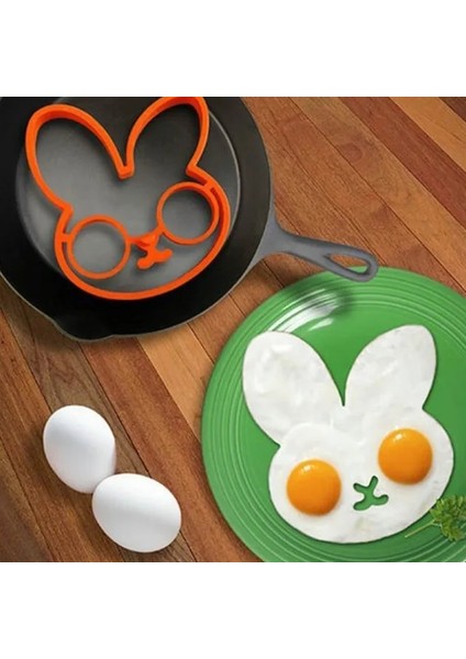 Tavşan Kahvaltı Kalıp Silikon Yumurta Gözleme Halkası Şekillendirici Pişirme Aracı Dıy Mutfak Aksesuarları Gadget Plastik Yumurta Ayırıcı (Yurt Dışından)