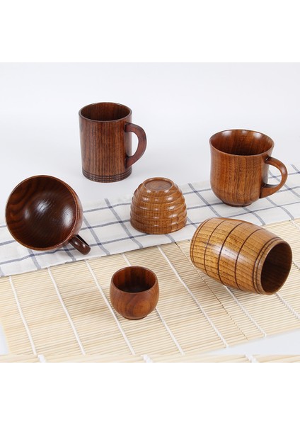 N Yüksek Kaliteli Yaratıcı Doğal Ahşap Kupa Kahve Şarap Bardağı Su Isıtıcısı Yalıtım Çay Bardağı Aile Için Çay Odası Bar Bira Süt Drinkware (Yurt Dışından)
