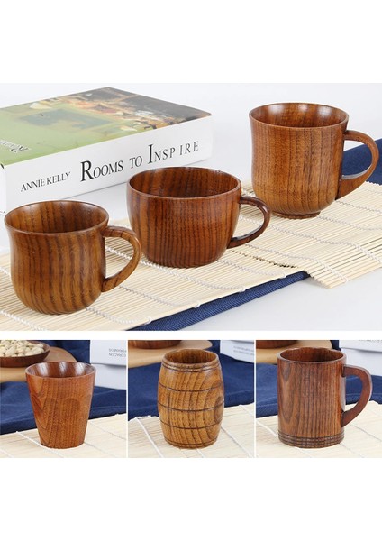 N Yüksek Kaliteli Yaratıcı Doğal Ahşap Kupa Kahve Şarap Bardağı Su Isıtıcısı Yalıtım Çay Bardağı Aile Için Çay Odası Bar Bira Süt Drinkware (Yurt Dışından)