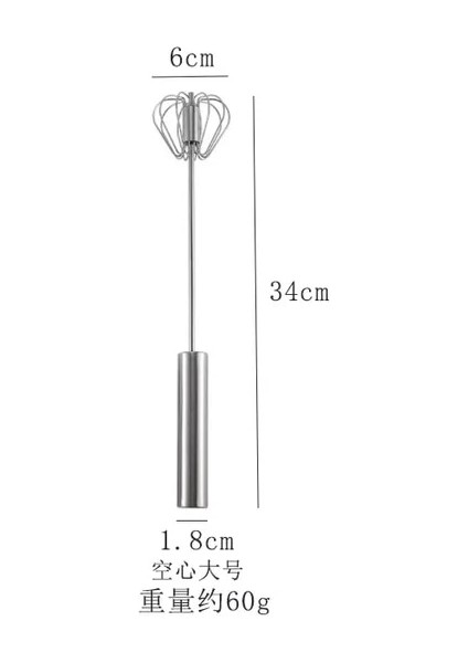 34 cm Yarı Otomatik Yumurta Çırpıcı 304 Paslanmaz Çelik Yumurta Çırpma Manuel El Mikseri Kendiliğinden Dönen Yumurta Karıştırıcı Mutfak Aksesuarları Yumurta Araçları (Yurt Dışından)