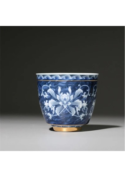 B Çin Jingdezhen Mavi ve Beyaz Porselen Çay Bardağı Küçük Çay Kase Seramik Çay Fincanı Kahve Bira Şarap Kupa Drinkware (Yurt Dışından) fırsatları