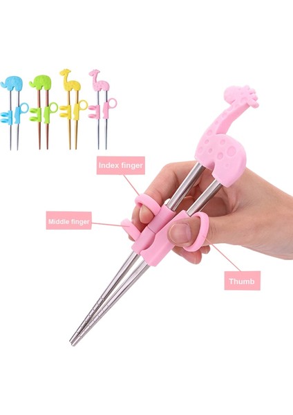 Pembe Rosegold Yeniden Kullanılabilir Paslanmaz Çelik Sevimli Taşınabilir Yemek Çubukları Çocuklar Için Öğrenme Eğitimi Yemek Çubukları Gıda Çubukları Öğrenci Çocuk Aydınlanma (Yurt Dışından)