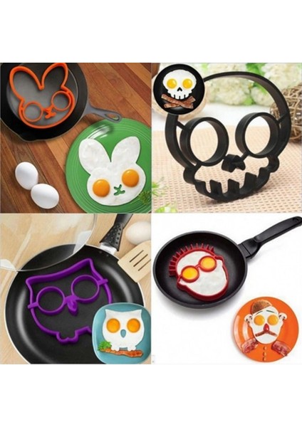 Tavşan Kahvaltı Kalıp Silikon Yumurta Gözleme Halkası Şekillendirici Pişirme Aracı Dıy Mutfak Aksesuarları Gadget Plastik Yumurta Ayırıcı (Yurt Dışından)