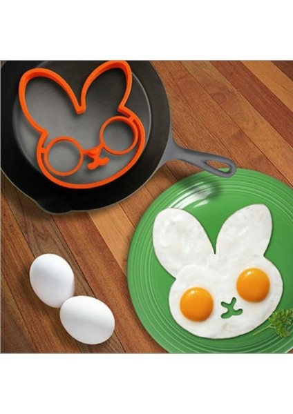 Tavşan Kahvaltı Kalıp Silikon Yumurta Gözleme Halkası Şekillendirici Pişirme Aracı Dıy Mutfak Aksesuarları Gadget Plastik Yumurta Ayırıcı (Yurt Dışından)