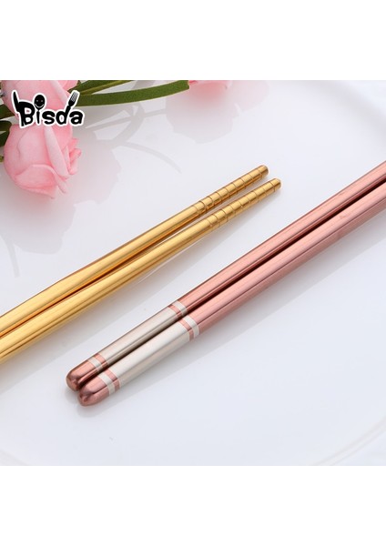 Gökkuşağı 0-1 Çift 1 Çift Japon Yemek Çubukları Siyah Paslanmaz Çelik Yemek Çubukları Renkli Kaplama Antiskid Chop Çubukları Pirinç Suşi Için Gıda Çubukları (Yurt Dışından) indirimleri