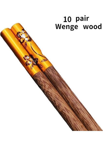 10 Çift 5/10 Çift Çin Doğal Ahşap Bambu Çubuklarını Cila Yok Balmumu Sağlıklı Suşi Pirinç Çubuklarını Otel Sofra Yemek Çubukları (Yurt Dışından)