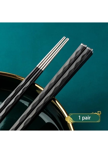 Paslanmaz Çelik A-31 1 Çift Paslanmaz Çelik Çin Yemek Çubukları Japon Değnek Metal Yemek Çubukları Kore Suşi Erişte Yemek Çubukları Yeniden Kullanılabilir Yemek Çubuğu (Yurt Dışından)