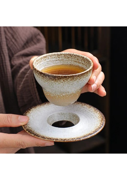 Model 4 Seramik Espresso Fincan Yaratıcı Japon Tarzı Sırlı Çay Bardağı Tabanı ile Stoneware Kişisel Su Bardağı (Yurt Dışından)