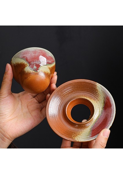 Model 4 Seramik Espresso Fincan Yaratıcı Japon Tarzı Sırlı Çay Bardağı Tabanı ile Stoneware Kişisel Su Bardağı (Yurt Dışından)