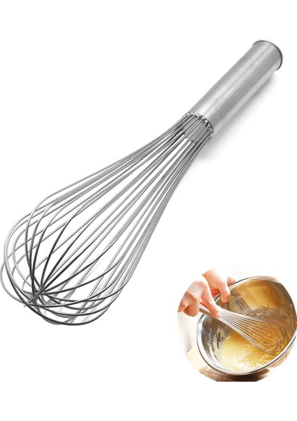 12 Inç Paslanmaz Çelik Yumurta Krem Mutfak Aletleri Çırpma Karıştırma Çırpıcı Ev Bar Blender Manuel (Yurt Dışından) fırsatları