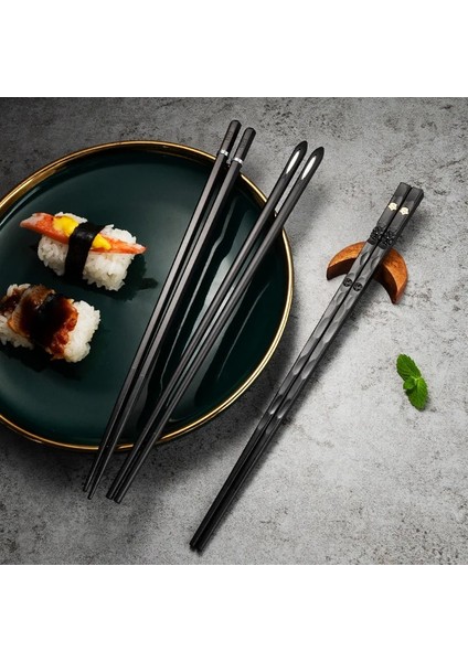 Beyaz-Altın 5 Çift 5 Çift Japon Çin Yemek Çubukları Suşi Çubukları Yeniden Kullanılabilir Metal Kore Yemek Çubukları Seti Sağlıklı Alaşım Sofra Palillos Chinos (Yurt Dışından) fiyatları