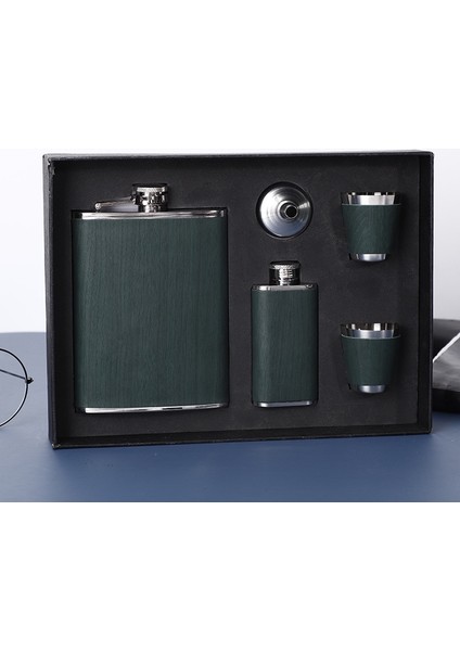 Set Hiçbir Kutu 301-400 ml 2 Şişe Taşınabilir Flagon Cep Şişesi Seti Bardaklar ile Viski Votka Şarap Pot Alkol Açık Hediye Içme Şişesi (Yurt Dışından)