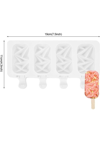 Style4 Silikon Dondurma Kalıp Dıy Çikolata Tatlı Popsicle Kalıpları Tepsi Buz Küpü Makinesi Ev Yapımı Araçları Yaz Parti Malzemeleri (Yurt Dışından)