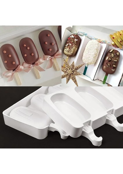 Style4 Silikon Dondurma Kalıp Dıy Çikolata Tatlı Popsicle Kalıpları Tepsi Buz Küpü Makinesi Ev Yapımı Araçları Yaz Parti Malzemeleri (Yurt Dışından) indirimleri