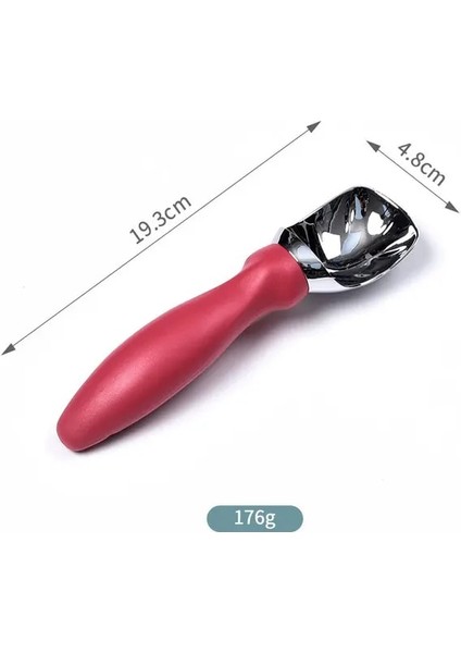 Kırmızı Yaratıcı Dondurma Kaşığı Meyve Kazıcı Buz Topu Makinesi Dondurulmuş Yoğurt Kurabiye Tatlı Kaşıkları Yapışmaz Ev Restaura Mutfak Gadget (Yurt Dışından)