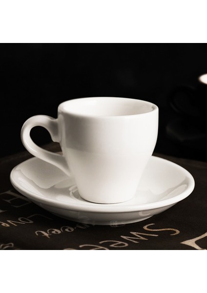Siyah 80 ml Espresso Kahve Kupa Seti Renkli Sır Seramik Kahve Fincanı ve Tabağı Ev Mutfak Aksesuarları Drinkware Kahve Fincan Takimlari (Yurt Dışından)