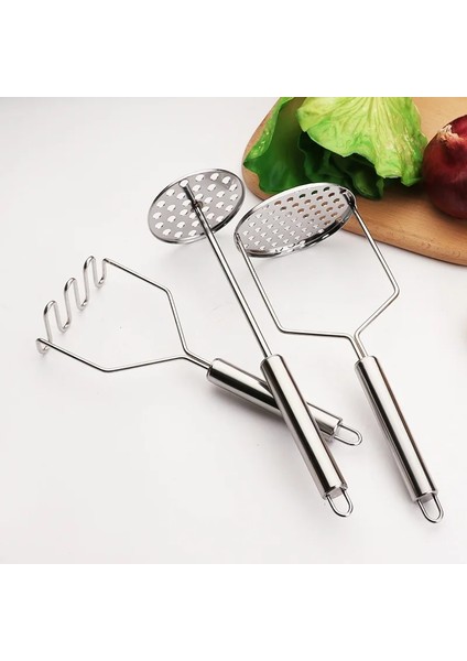 02 Paslanmaz Çelik Patates Ezici Ricer Basın Pürüzsüz Patates Püresi Sebze ve Meyve Mutfak Gadget Araçları Aksesuarları (Yurt Dışından) fiyatları