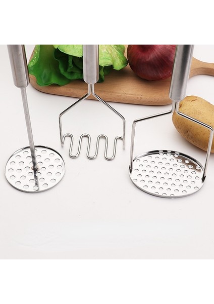 02 Paslanmaz Çelik Patates Ezici Ricer Basın Pürüzsüz Patates Püresi Sebze ve Meyve Mutfak Gadget Araçları Aksesuarları (Yurt Dışından) fırsatları