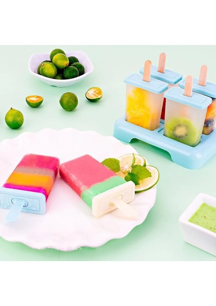 Resim Olarak 2/4/9 Izgara Çubuklu Popsicle Kalıp Gıda Sınıfı Dondurma Kalıp Buz Pops Şekil Kalıp Yeniden Kullanılabilir Dondurma Aracı Mutfak Aracı Alet (Yurt Dışından)