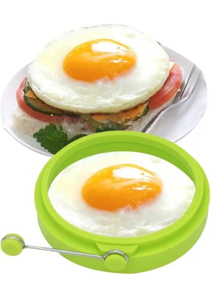 Orange 4 Adet 4 Adet Silikon Yumurta Halkaları Omlet Yuvarlak Yapışmaz Kızarmış Yumurta Kalıp Krep Makinesi Kalıpları Kahvaltı Yumurta Sandviç Pişirme Aletleri (Yurt Dışından)