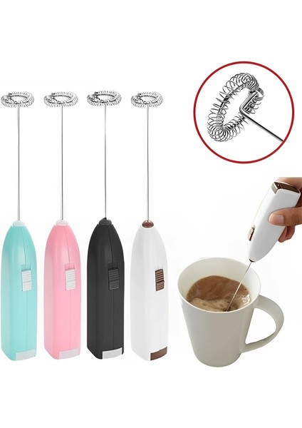 Mavi Mini Elektrikli Çırpma Köpürtücü Blender Kablosuz Kahve Çırpma Mikser El Yumurta Çırpıcı Cappuccino Frother Mikser Mutfak Çırpma Araçları (Yurt Dışından)