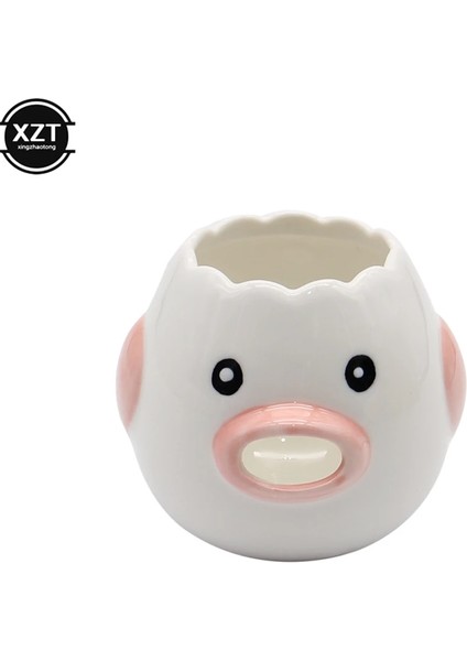 Pembe Yumurta Beyaz Sarısı Ayırıcı Aracı Tavuk Yumurta Sarısı Beyaz Ayırıcı Seramik Seramik Karikatür Civciv Yumurta Ayırıcı Mutfak Aletleri (Yurt Dışından) fırsatları