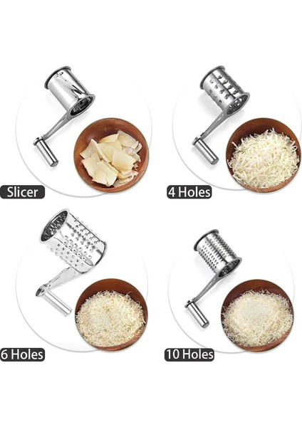 Set Holaroom Paslanmaz Çelik Peynir Dilimleme Parçalayıcı 4 Davul Bıçakları Peynir Kesici Döner Peynir Rende Tereyağı Kesici Mutfak Alet (Yurt Dışından) fırsatları