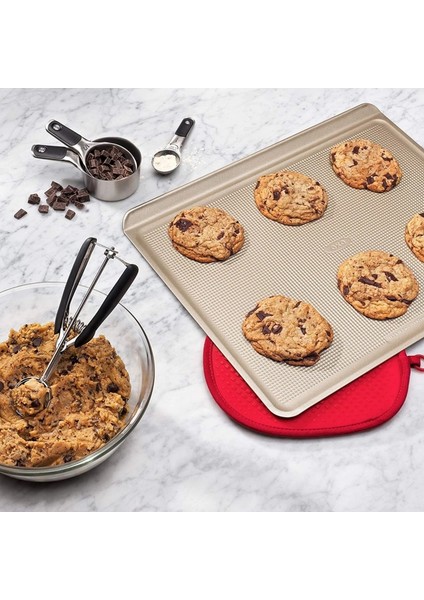 Kırmızı 3cm 3 Adet Kurabiye Kepçesi Dondurma Kaşığı Tetik Serbest Bırakma Anti Kayma Paslanmaz Çelik Kurabiye Hamuru Kepçe Ev Mutfak Aksesuarları (Yurt Dışından) fırsatları