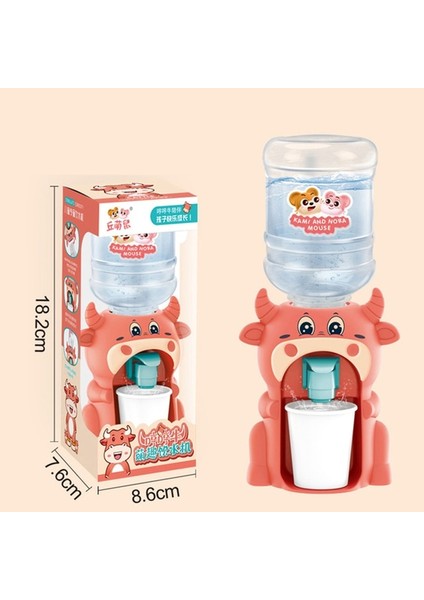 Küçük Pembe Inek Mini Su Sebili Bebek Oyuncak Içme Suyu El Basın Su Şişesi Pompası Soğutucu Gerçekçi Sevimli Çocuk Cosplay Sahne Ev (Yurt Dışından)