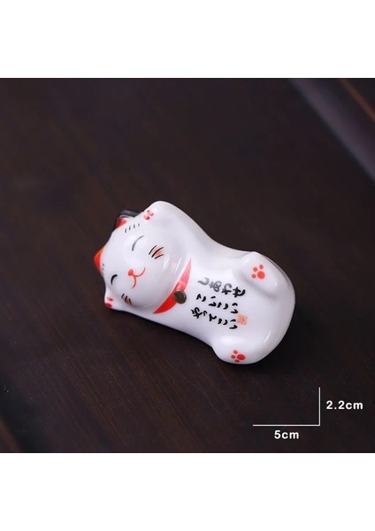 A-14 Şanslı Kedi Japon Değnek Tutucu Çubuklarını Seramik Suşi Çubukları Sevimli Sofra Gıda Suşi Aksesuarları Kawaii Chopstick Dinlenme (Yurt Dışından)