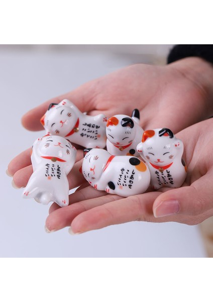 A-14 Şanslı Kedi Japon Değnek Tutucu Çubuklarını Seramik Suşi Çubukları Sevimli Sofra Gıda Suşi Aksesuarları Kawaii Chopstick Dinlenme (Yurt Dışından)