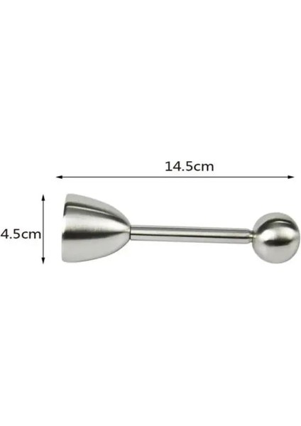 Gümüş Paslanmaz Çelik Haşlanmış Yumurta Topper Kabuk Üst Kesici Tokmağı Açacağı Mutfak Alet Çok Fonksiyonlu Yumurta Kraker Ayırıcı Yumurta Açacağı (Yurt Dışından)