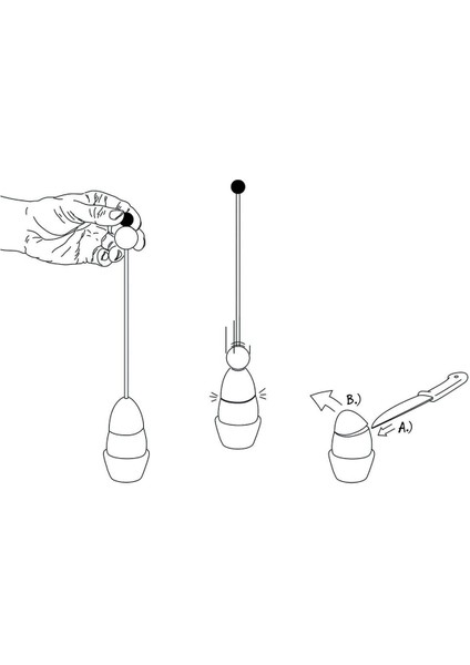 Gümüş Paslanmaz Çelik Haşlanmış Yumurta Topper Kabuk Üst Kesici Tokmağı Açacağı Mutfak Alet Çok Fonksiyonlu Yumurta Kraker Ayırıcı Yumurta Açacağı (Yurt Dışından) fiyatları